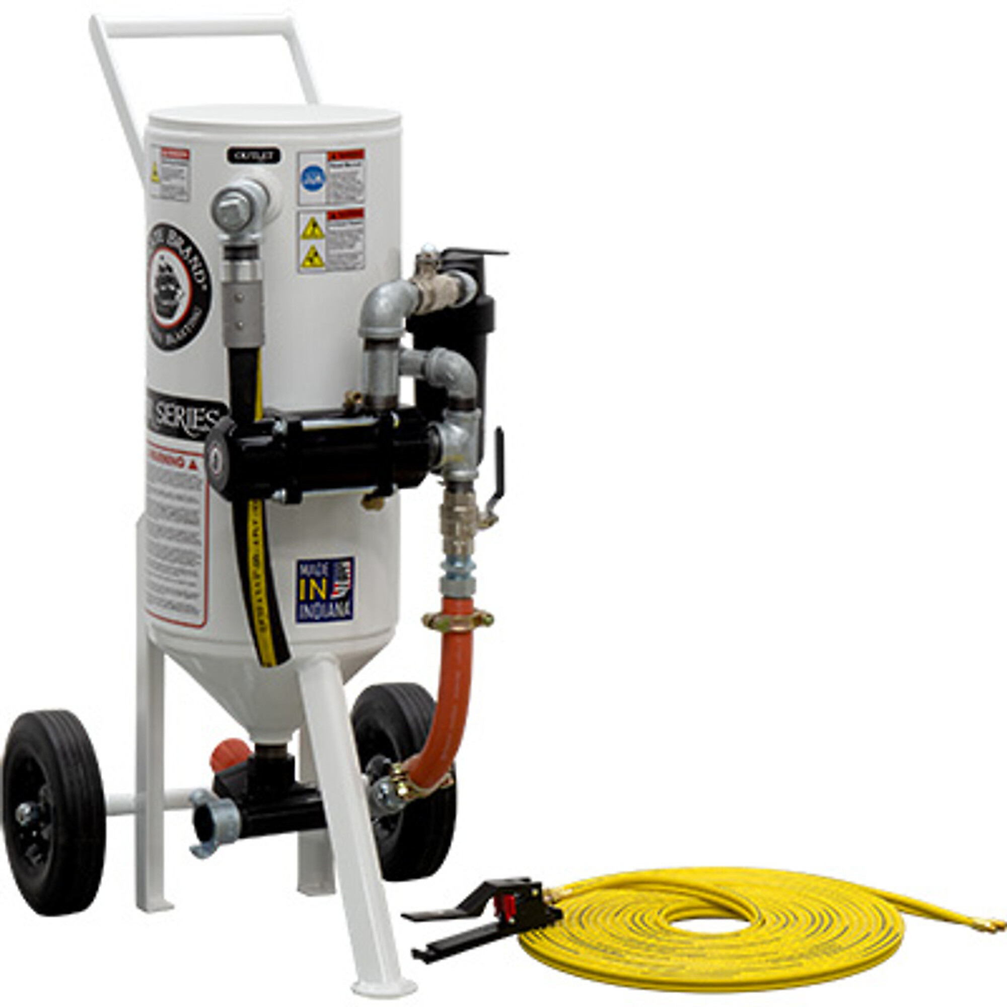 Pirate Brand, S-Series 1.5 Cu Ft Portable Blast Pot with Pressure Release System and Pneumatic Controls, A Package